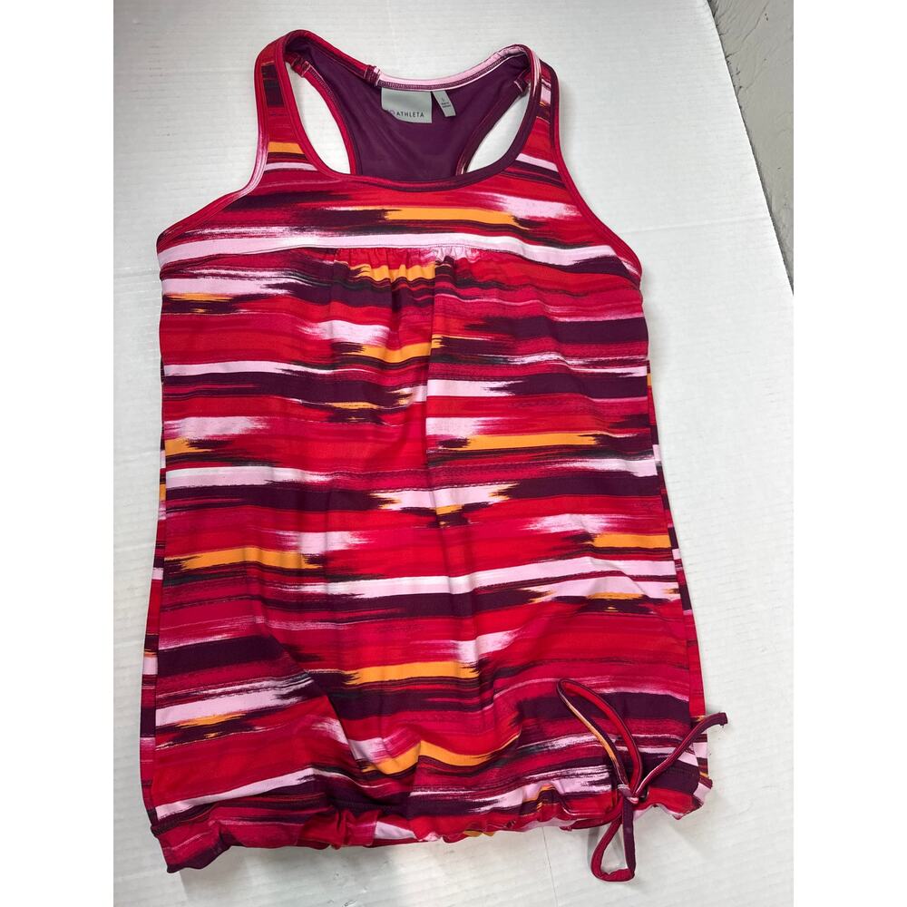 Athleta Tank Top‎ Womens Tinker Racerback Bra Airbrush Striped Size Small